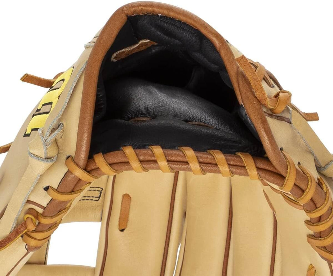 WILSON A200 Baseballhandschuh-Serie Linke Hand Wurf 32,4 cm (12,75 Zoll) Blond/Saddle Tan – Standard