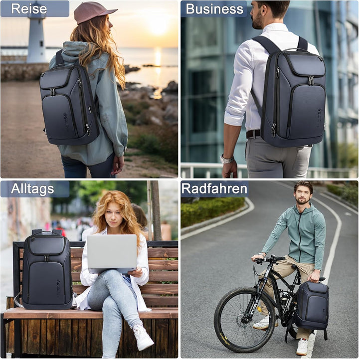 Rucksack Herren Gross 30L Laptop Rucksack 17,3 zoll Business Rucksack Wasserdicht Reiserucksack mit