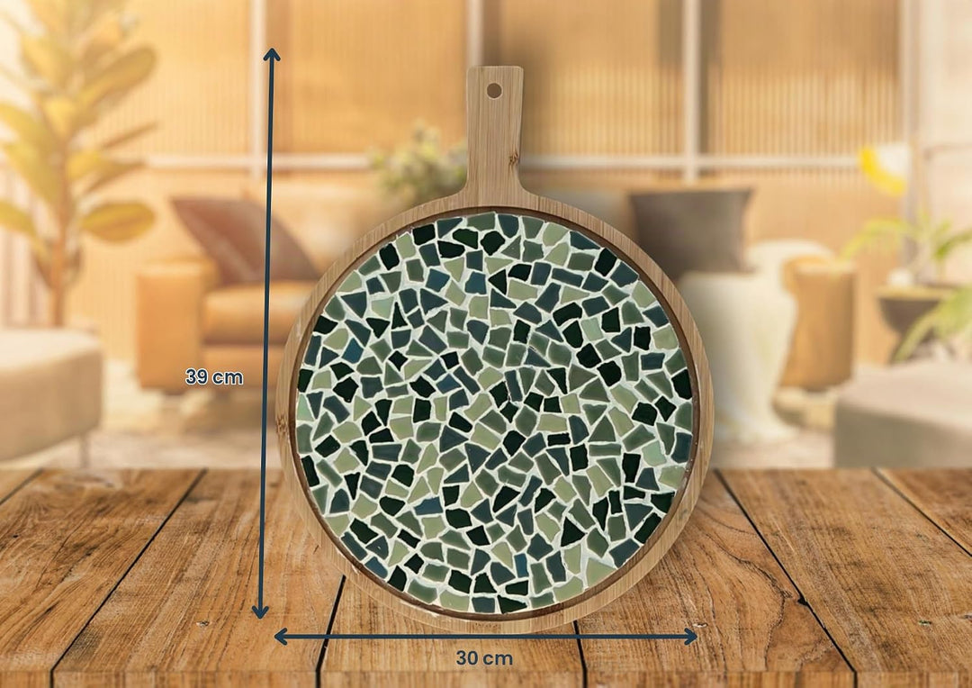 Little Creations mosaik Servierbrett Rund | DIY Bastelset Erwachsene | Gestalte deine eigene Servier
