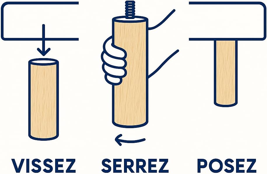 La Fabrique de Pieds Die fertigt-Füsse am20170101 Spiel von 4 Füsse im Bett Holz lackiert schwarz 25