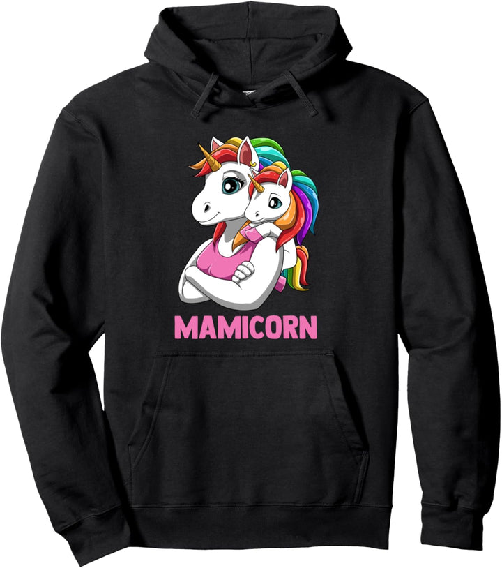 Mamicorn Mutter Tochter Partnerlook Einhörner Pullover Hoodie