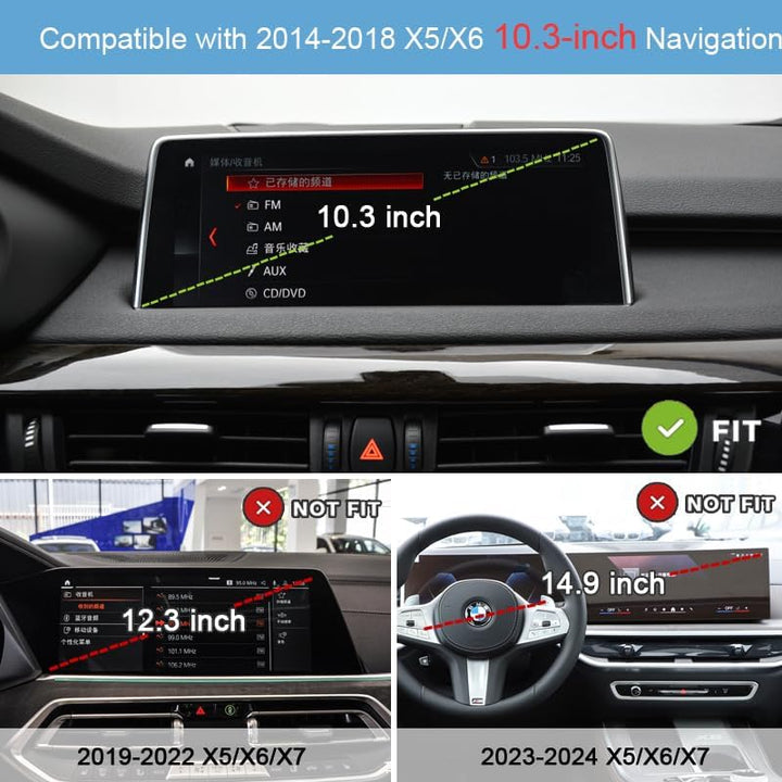 GXQKHFA handyhalterung kompatibel mit 2014-2018 BMW X5 X6 F15 F16 Zubehör for 10.3-inch Navigation S