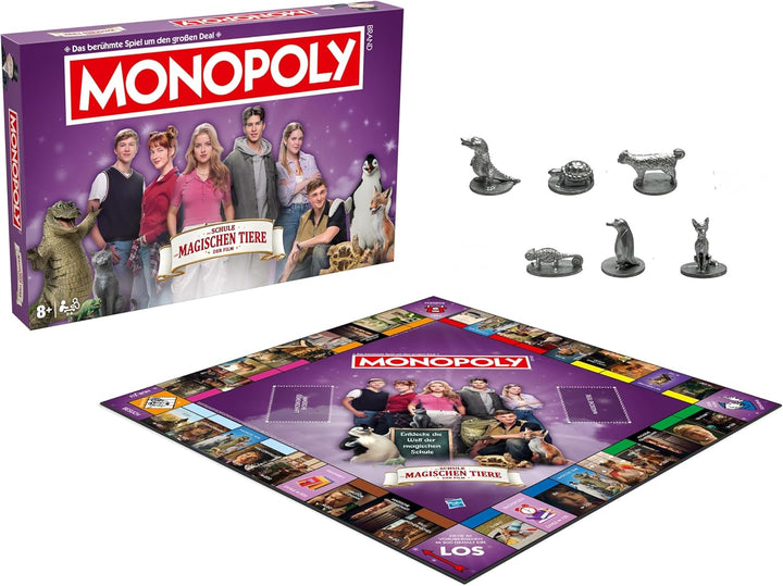 Winning Moves Monopoly Die Schule der magischen Tiere Edition - Monopoly Spiel für Fans - Familiensp