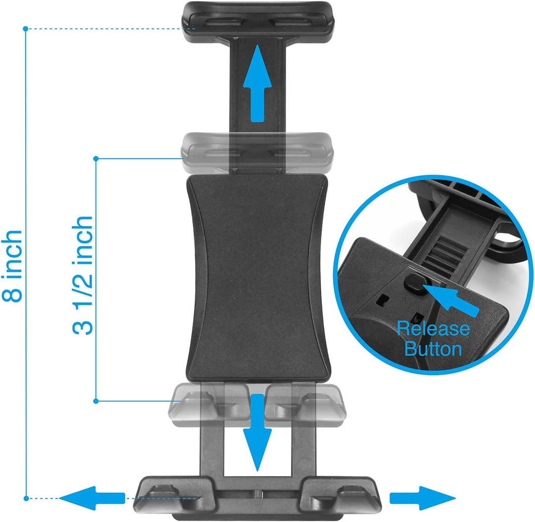 Macally HRMOUNTPRO einstellbare Autokopfstützenhalterung für iPad/Tablet mit einer Breite bis 25,4 c