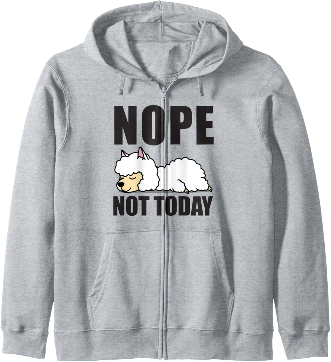 Nope not today schlafender Alpaka-Pyjama Alpaka Kapuzenjacke