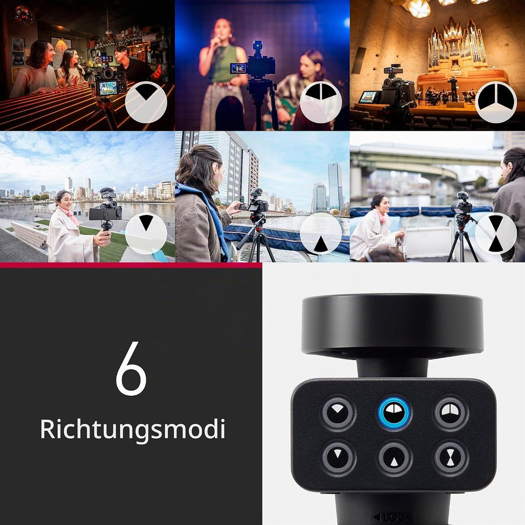 Panasonic Lumix DMS1 digitales Richtrohrmikrofon, 32-Bit-Schwimmer, 4-Kanal-Audio, 6-Richtungsmodi,