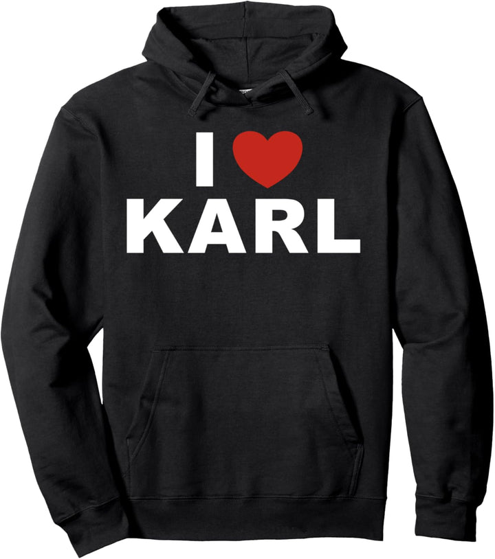 Karl Ich Liebe I Love Heart Funny Team Lauterbach Pullover Hoodie