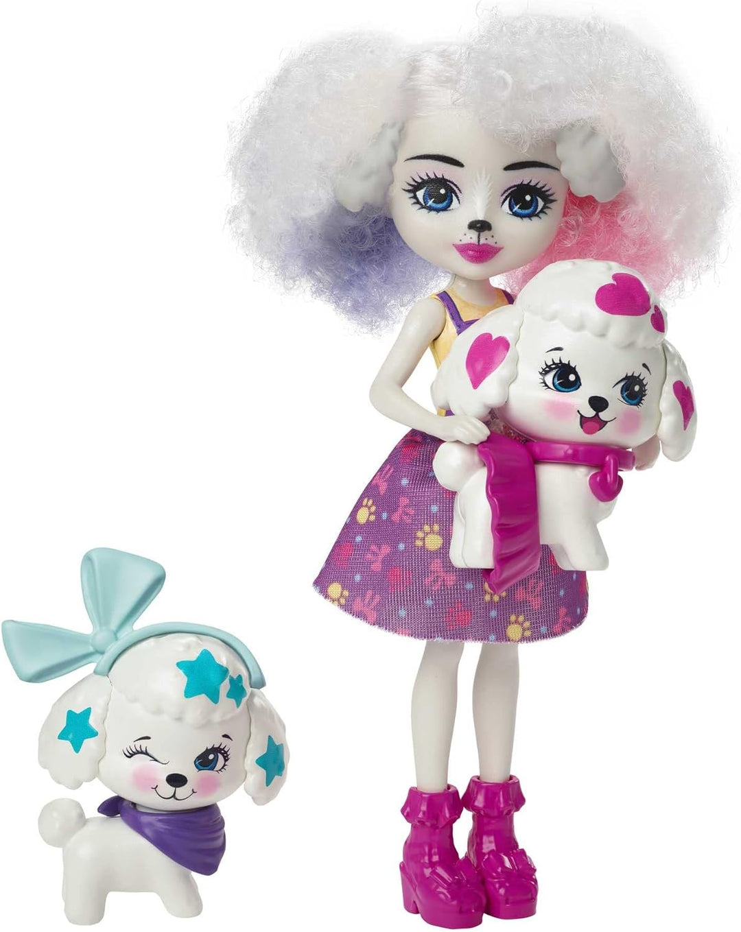 Enchantimals HHC20 - City Tails Pudelwohl Schönheitssalon Spielset mit Pudel-Mädchen Perris Poodle P