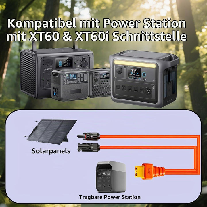 XT60 Stecker auf Solar Connector Kabel 12AWG XT60 Adapter Verlängerung 3M/5M für ECOFLOW River and D