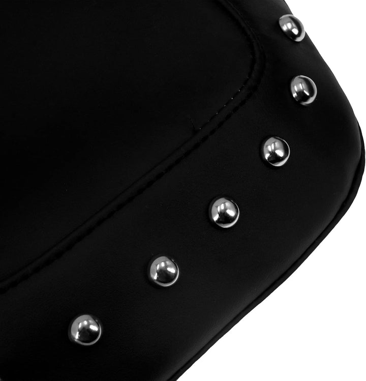 HDBUBALUS Satteltaschen-Schutzkappen mit Nagel PU Leder Wasserdicht Passform für Harley Touring Stre