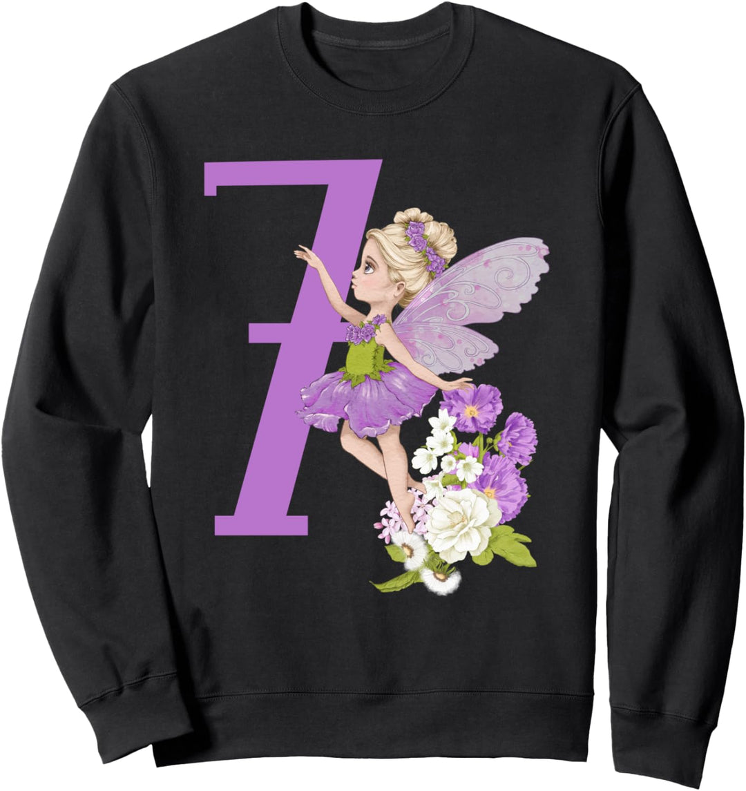 7. Geburtstag Fee Mädchen Blumenfee Feen Feenfee Sweatshirt
