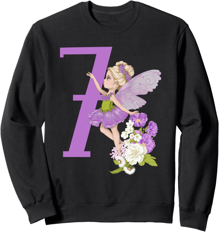7. Geburtstag Fee Mädchen Blumenfee Feen Feenfee Sweatshirt
