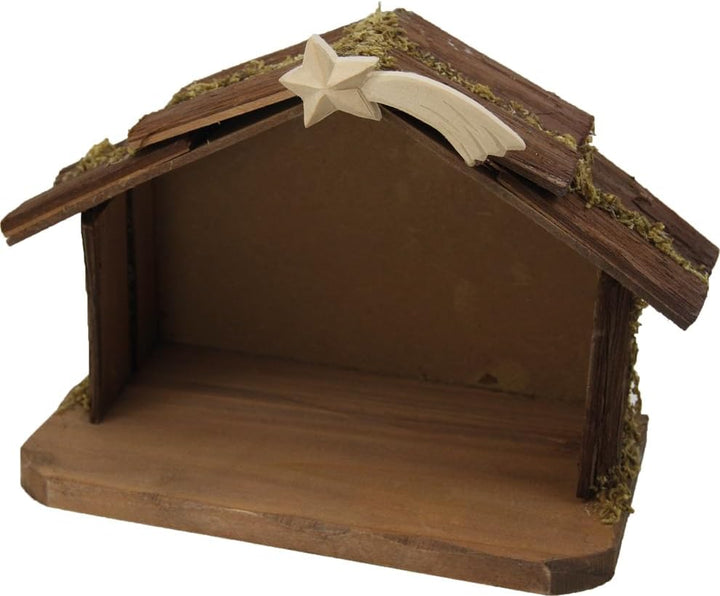 FADEDA Stall mit Komet/Höhe:15 cm/handbemalt/detailgetreue Krippen Figuren - Weihnachten Tisch Dekor