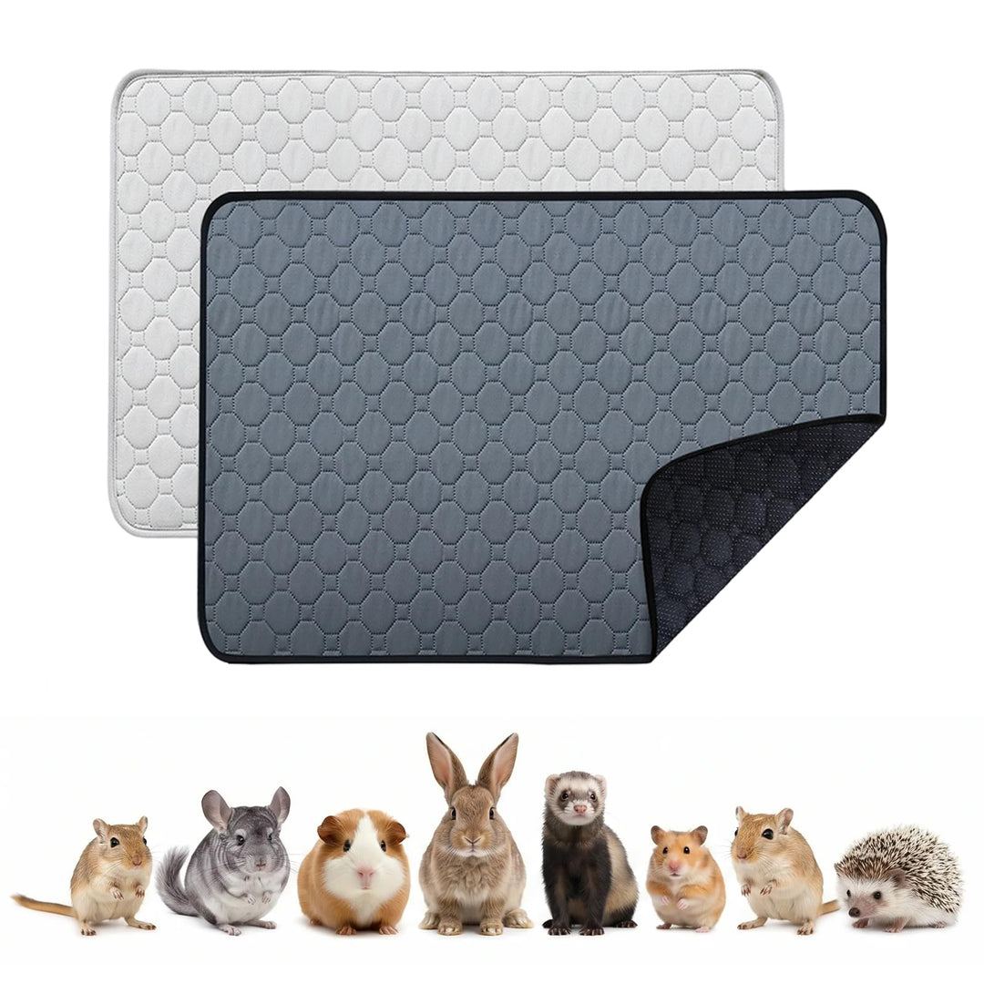 Pipipads Meerschweinchen 45x60cm 2 Stück Super Saugfähig Grau | Waschbar, Fleckenabweisender Stoff,W