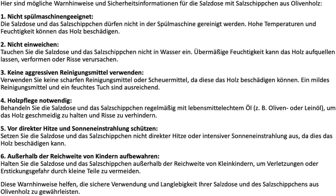 D.O.M.® Salzdose mit Salzschippchen aus Olivenholz