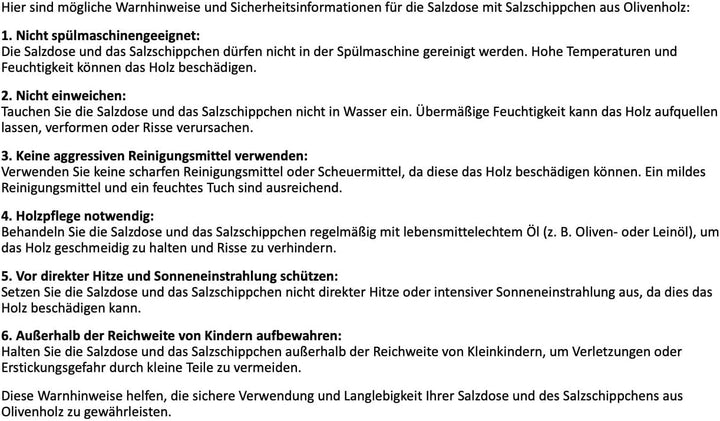 D.O.M.® Salzdose mit Salzschippchen aus Olivenholz