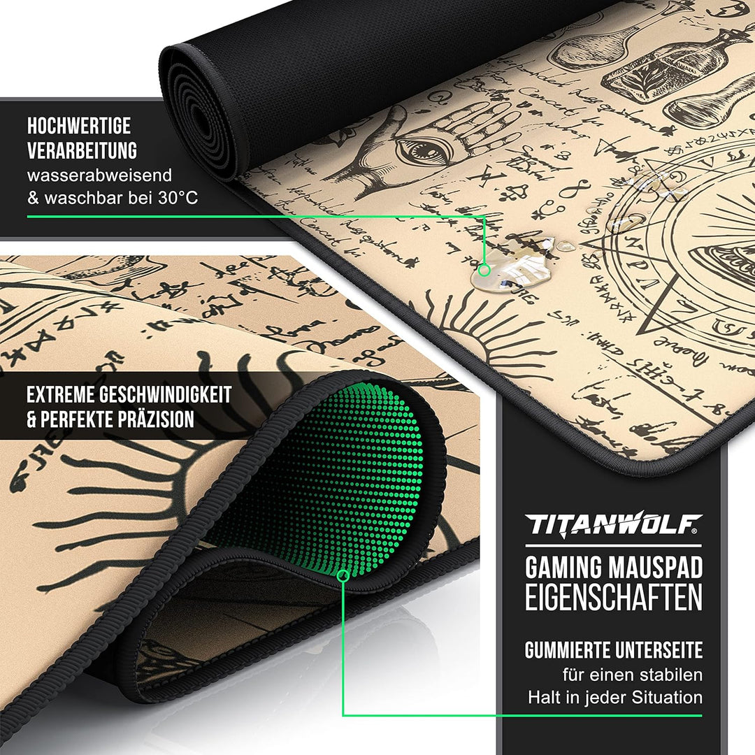 CSL - XXL Mauspad Gaming 900x400 mm - XXL Mousepad gross - Tischunterlage Large Size - verbessert Pr