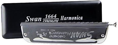 Swan 16 Loch 64 Tone Chromatische Mundharmonika C Ton Mundharmonika mit Fall