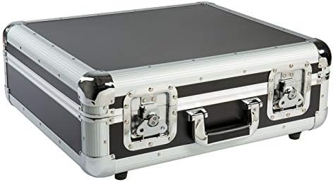 Music Store DJE0003665-000 Plattenspieler Case TT, Robustes Wasserabweisendes Aluminium, Schwarz, Bu