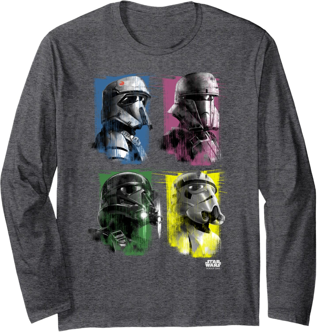 Star Wars Rogue One Galactic Defense Trooper Square Langarmshirt