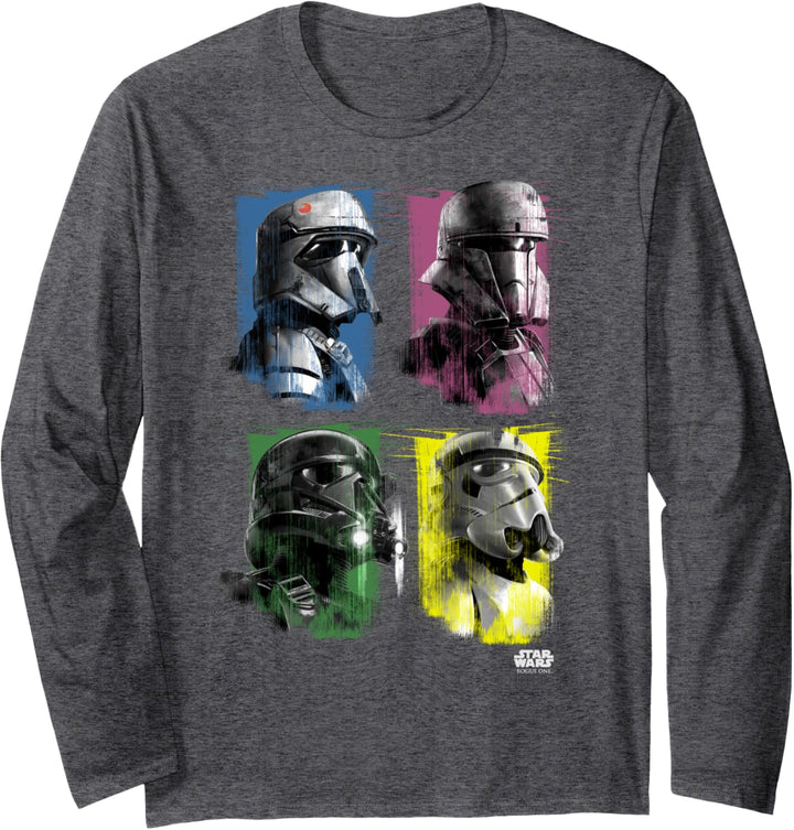 Star Wars Rogue One Galactic Defense Trooper Square Langarmshirt
