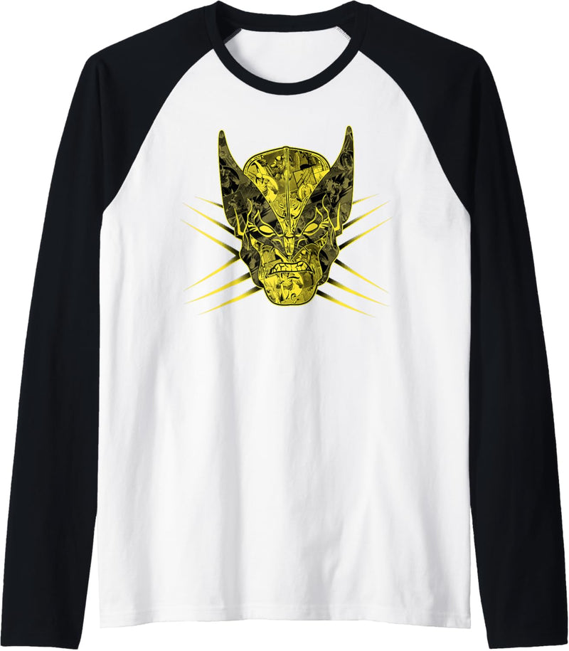 Marvel X-Men Wolverine Classic Comic Patterned Face Raglan