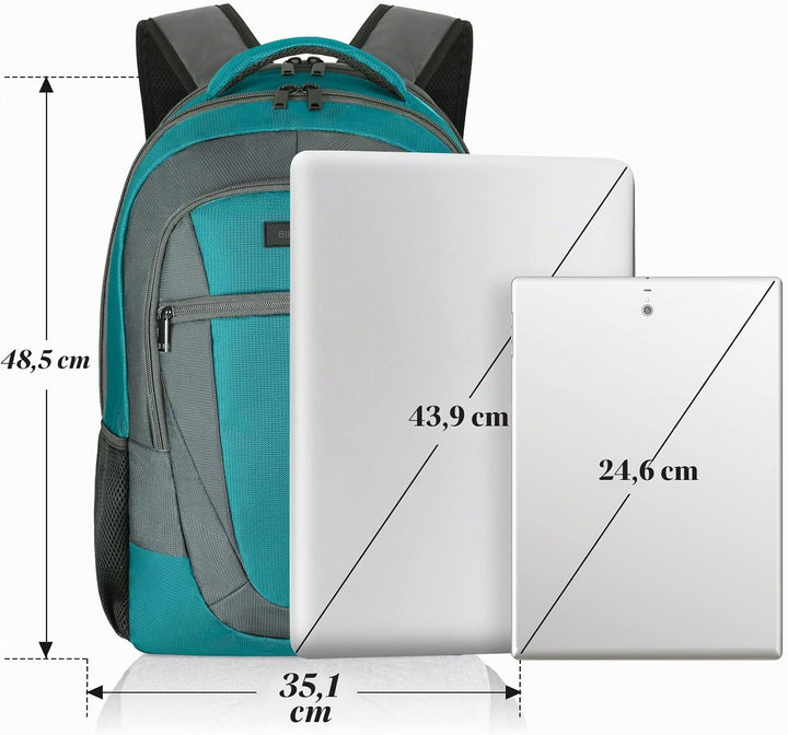 BIKROD Rucksack Herren und Damen, Schulrucksack Jungen Mädchen Teenager, Wasserdicht Rucksack | 17.3