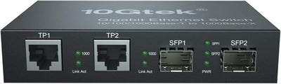 4-Port Gigabit Ethernet Fiber Switch, with Two SFP Slots (1000M), Without Transceiver 2+2(SFP) 1.25G