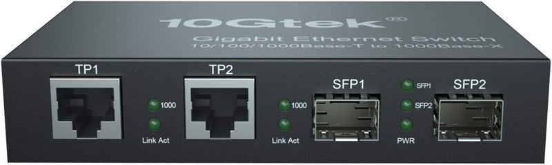 4-Port Gigabit Ethernet Fiber Switch, with Two SFP Slots (1000M), Without Transceiver 2+2(SFP) 1.25G