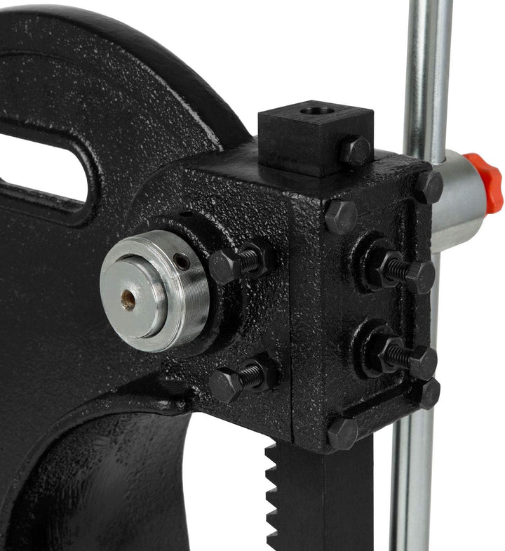 EBERTH Drehdornpresse Dornpresse Zahnstangenpresse mit 2T Presskraft, bis Werkstückhöhe 190mm, Ausla