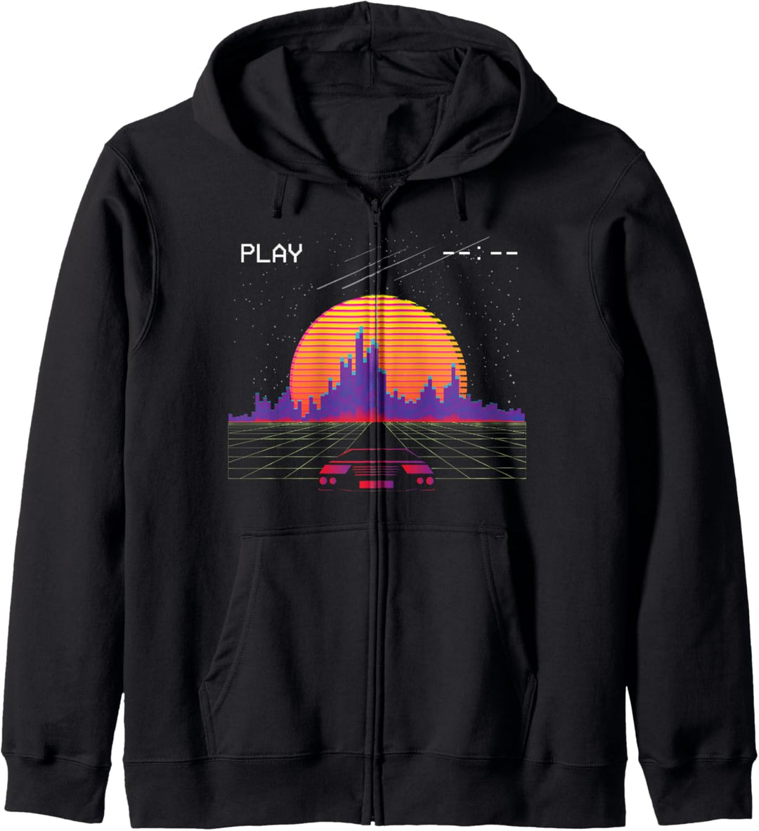 Fast Car Retrowave Synthwave Outrun Aesthetics Kapuzenjacke