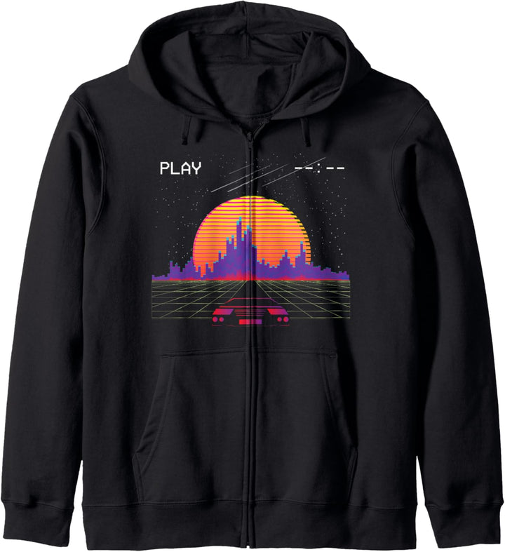 Fast Car Retrowave Synthwave Outrun Aesthetics Kapuzenjacke