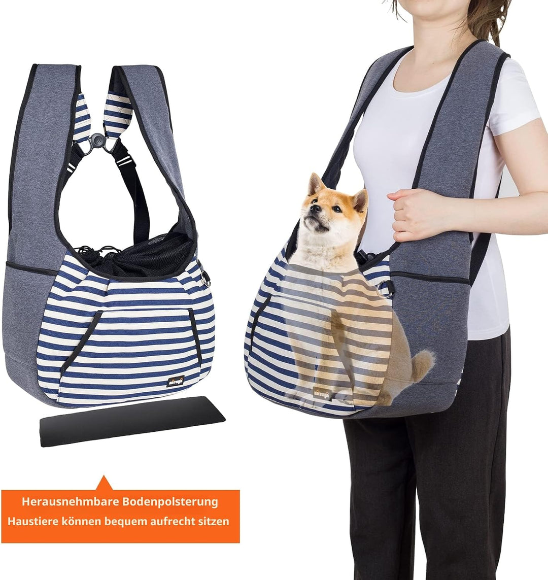 NATUYA Tragetasche für Hunde, Welpen, verstellbare Tragetasche, Reisetasche, Bodenpolster, Haustier-