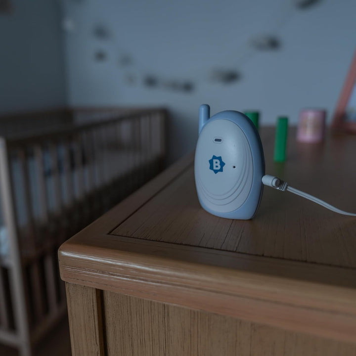 Badabulle Audio-Babyphone 300m Reichweite - akustischer und visueller Alarm - Batterie- oder Netzbet