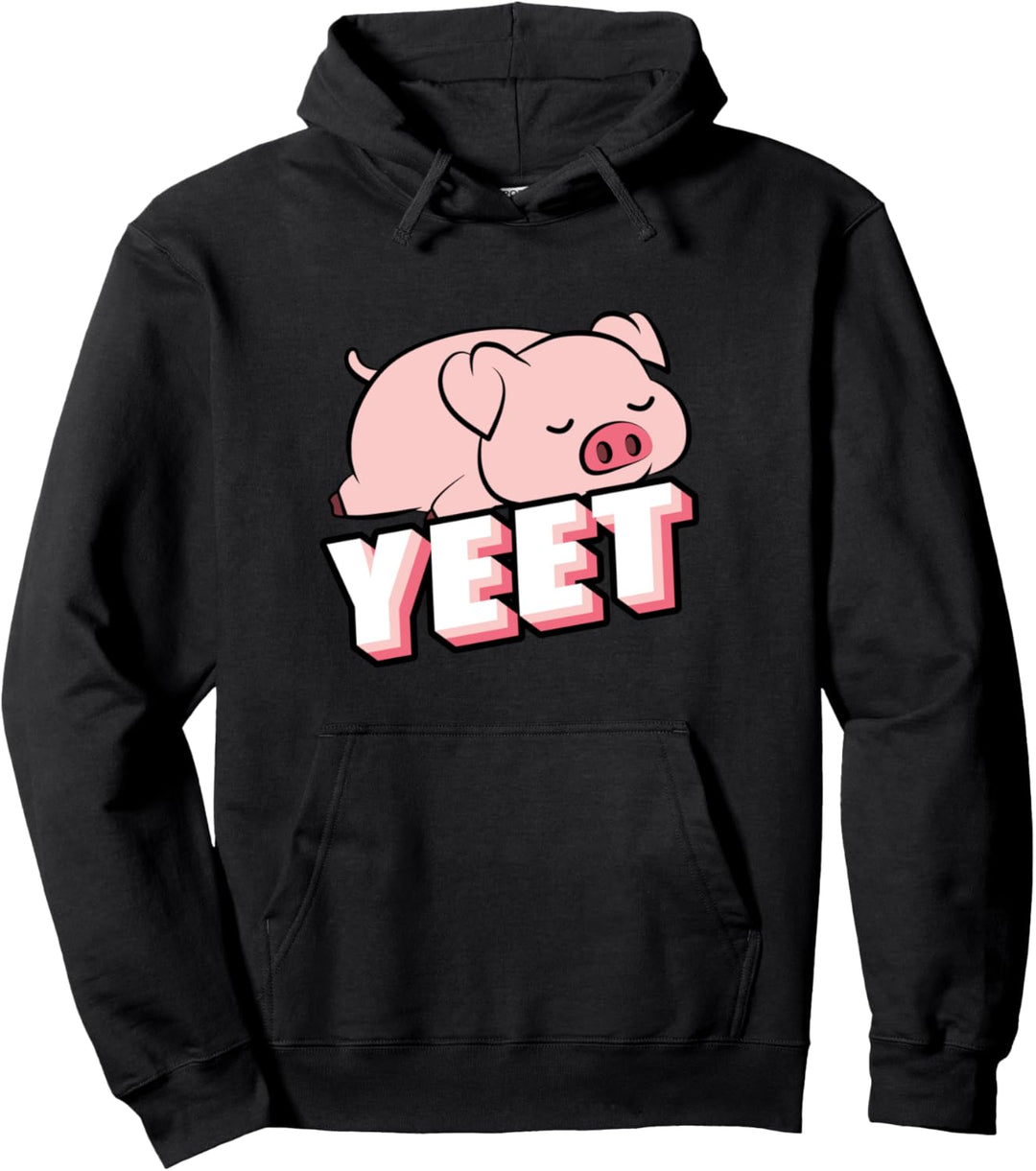 Yeet Pig Gifts For Pig Lovers Pig Design Pig Items Pullover Hoodie