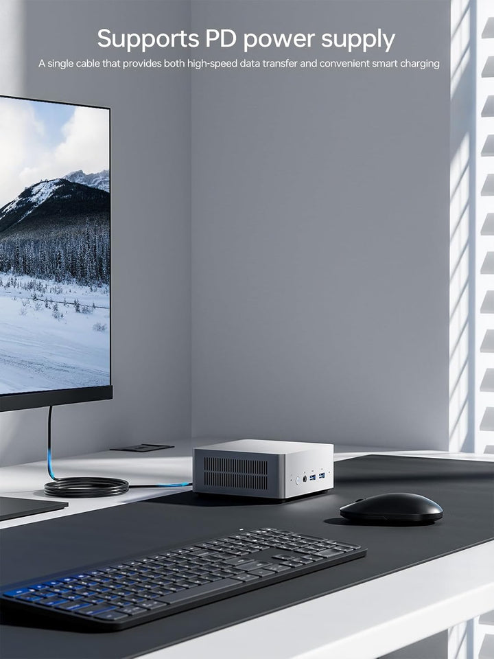 MINIS FORUM Venus Series UN1265 Mini PC, Intel Core i7-12650H Prozessor 10C/16T bis zu 4.7 GHz mit I