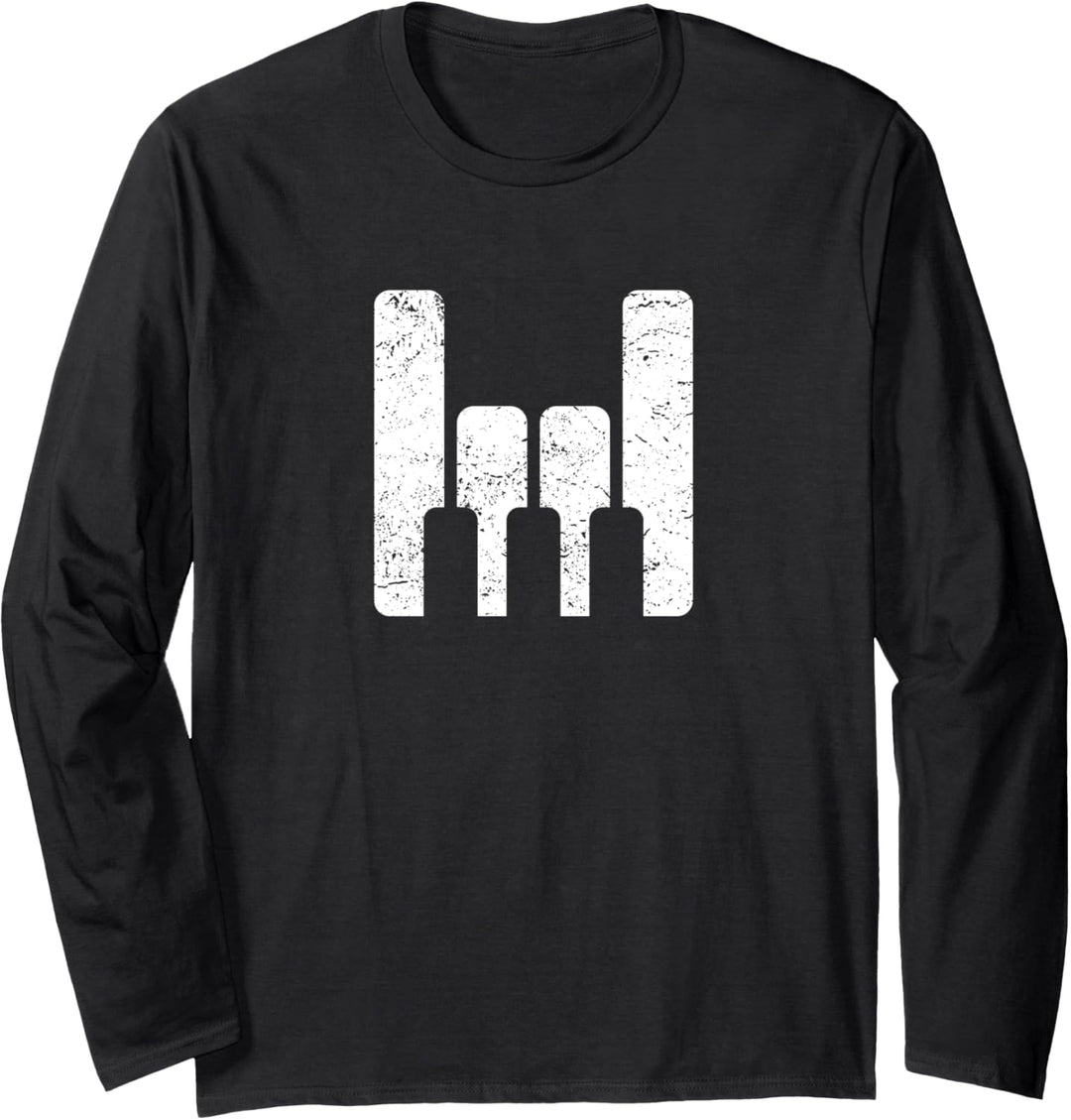 Das Klavier rockt! Pianisten Klavier Keyboarder Geschenk Langarmshirt