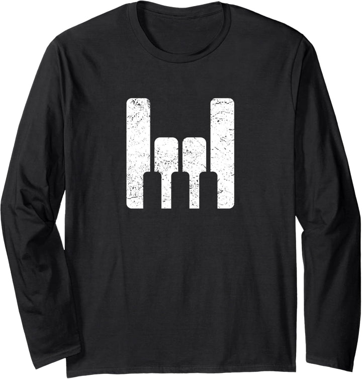 Das Klavier rockt! Pianisten Klavier Keyboarder Geschenk Langarmshirt