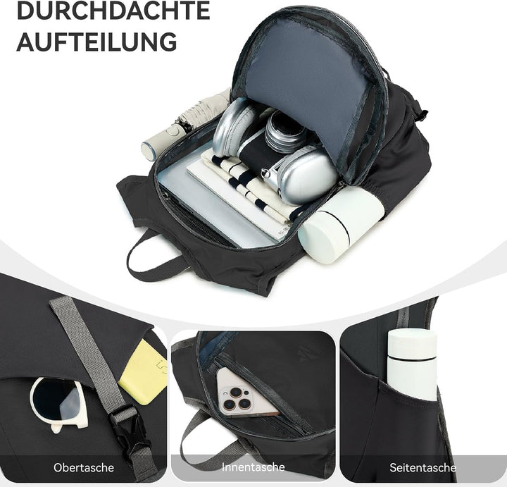UtiaMiaoGonGo 15L Wanderrucksack Kleiner Damen Herren Leichter Faltbarer Daypack Tagesrucksack Trekk