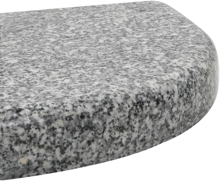 vidaXL Sonnenschirmständer Granit 10kg Schirmfuss Schirmständer Schirm Ständer Gebogen/10 kg Grau, 1