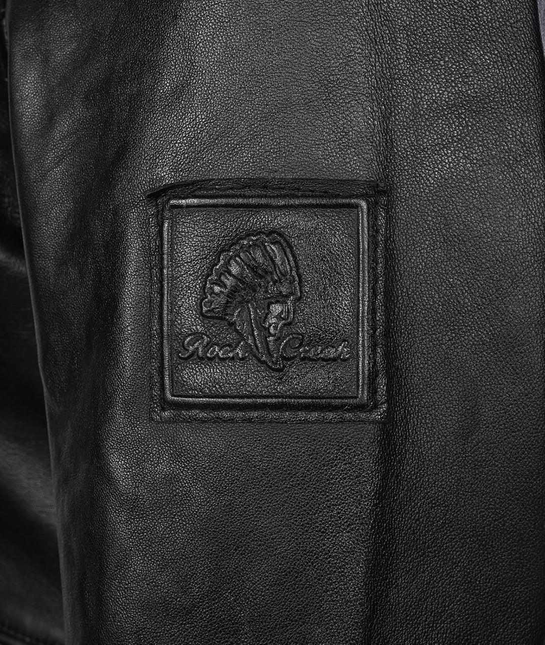 Rock Creek Damen Lederjacke echt Leder Jacke D-490, XS Schwarz