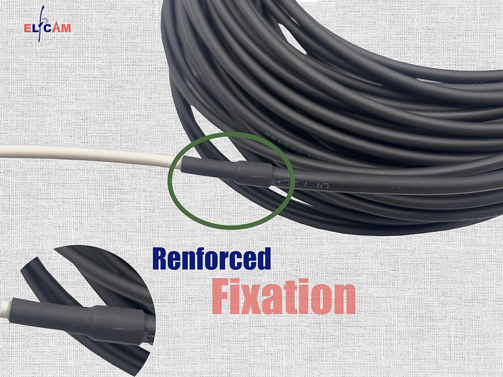 Elfcam® - 50m LWL Glasfaser-Kabel SC/APC auf SC/APC Stecker 5,0mm, Simple Singlemode 9/125μm OS2, Pa