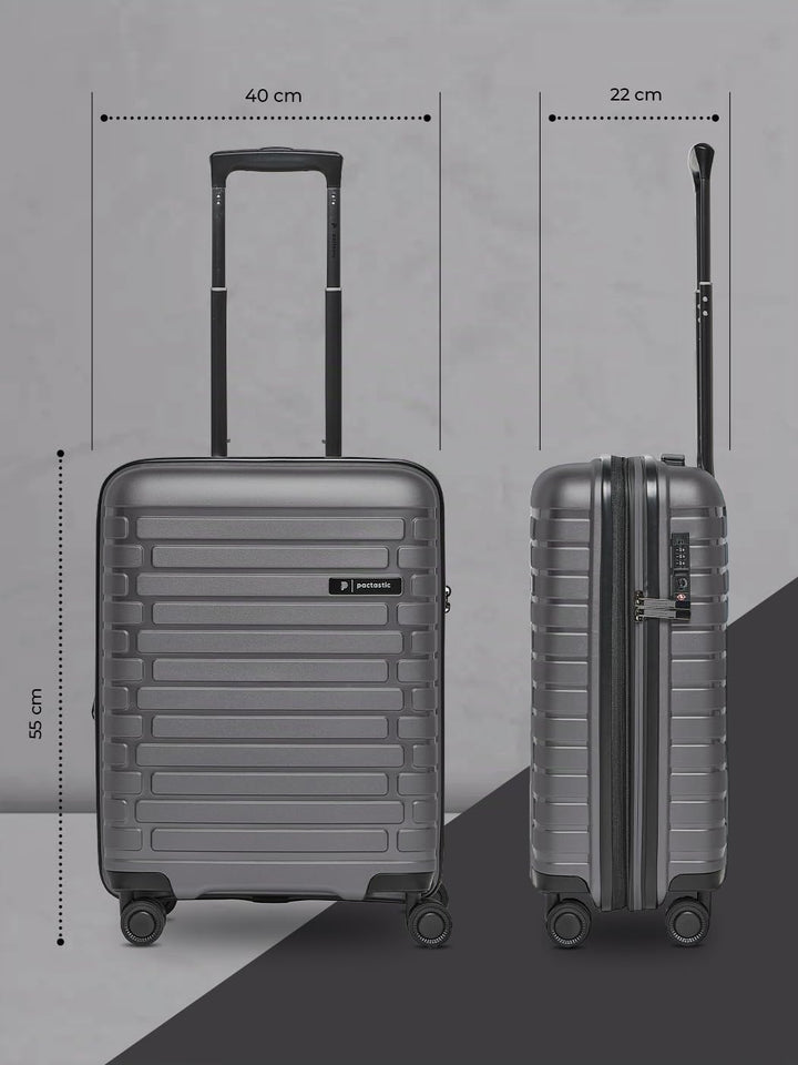 Pactastic Hartschalen Kabinen-Koffer | Kleiner Cabin-Trolley 40 x 20 x 55 cm von 40 auf 48 Liter erw
