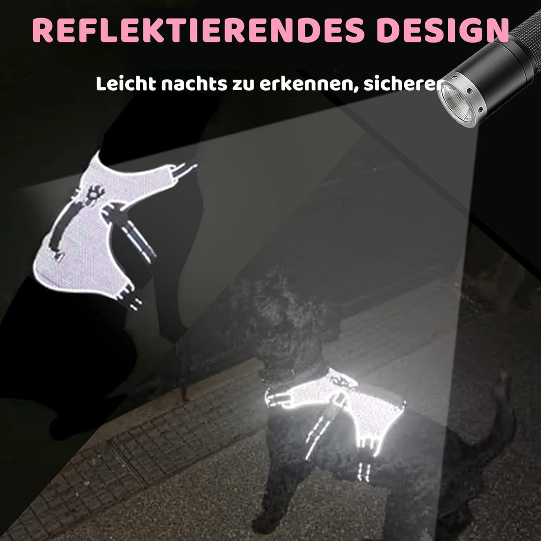 BELPRO Mehrzweck-Hundegeschirr, ausbruchsicher, kein Ziehen, reflektierend, verstellbare Weste mit s
