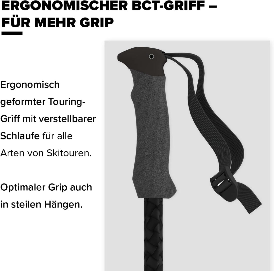 ATOMIC BCT Touring Skitourenstöcke - Verstellbare Stöcke 110-135 cm - Aluminium Skistock - Skistöcke