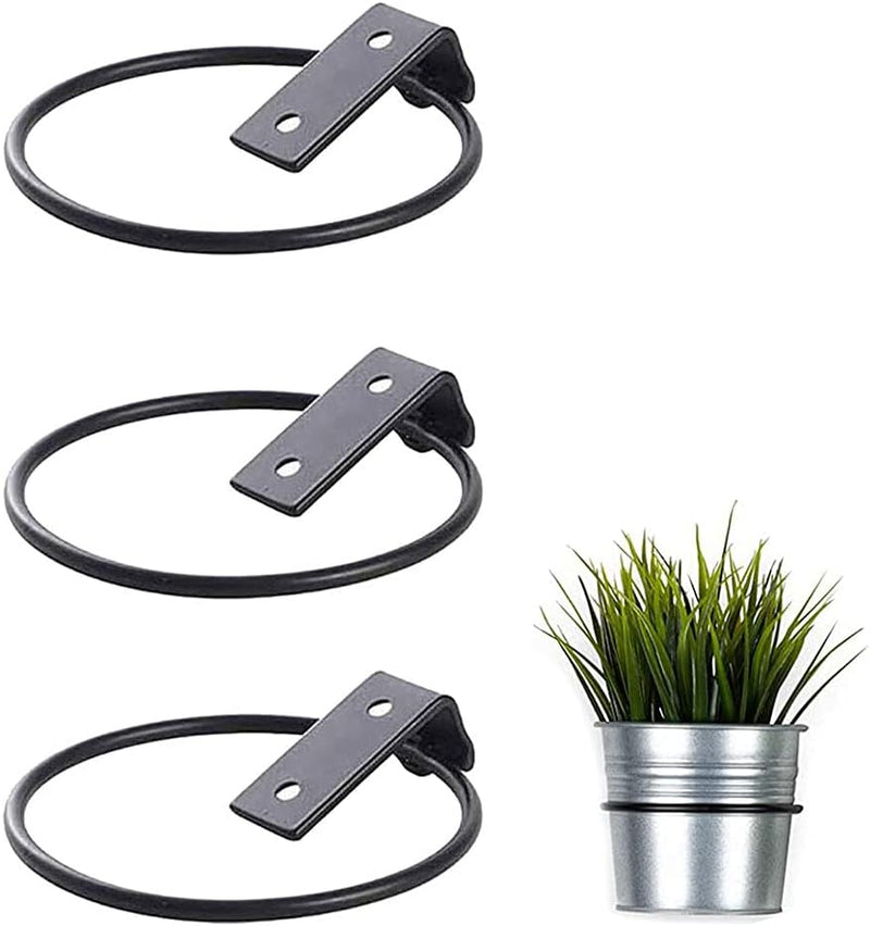 3 Stück Blumentopf Wandhalterung,Faltbarer Blumentopfhalter Wand, Metall Blumentopfhalter Blumentopf