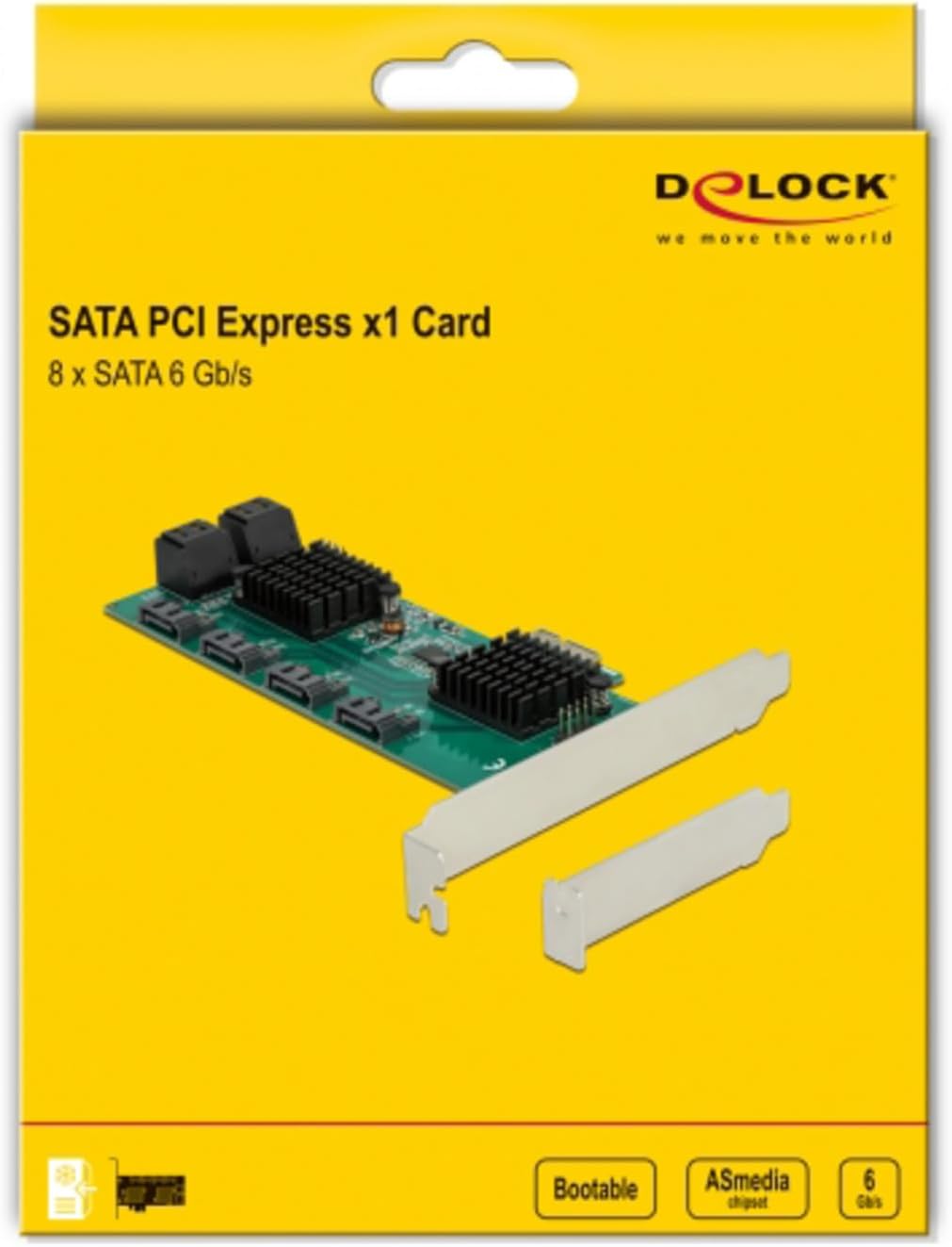 DELOCK 8 Puertos SATA PCI Express X4 CARD BAJO PERFIL