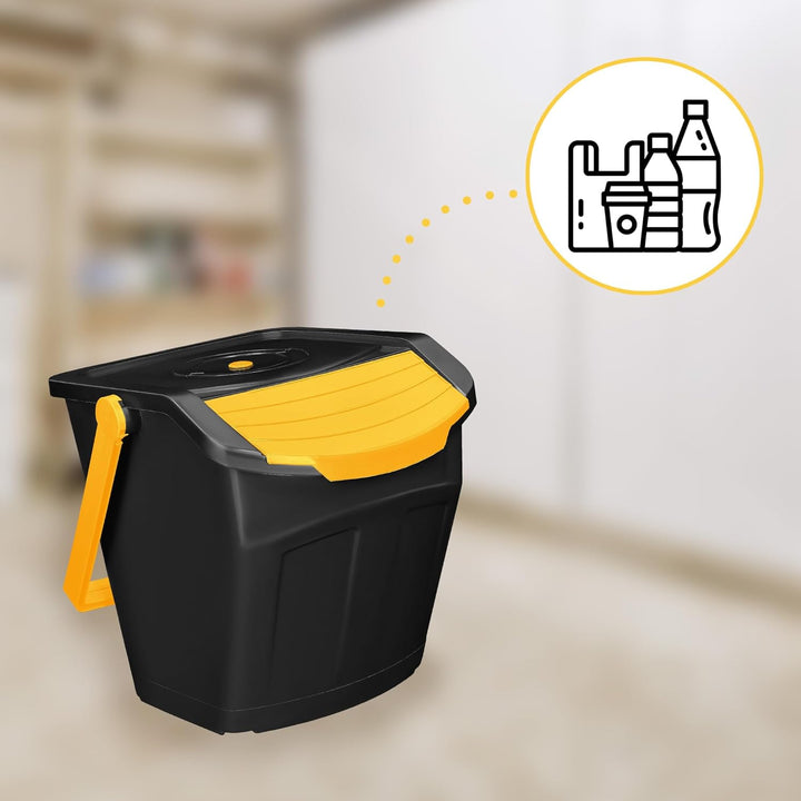 KOTARBAU® Mülltrennsystem Mülleimer Küche 1 Fach Abfalleimer Deckel Plastik Küchenabfalleimer Küchen