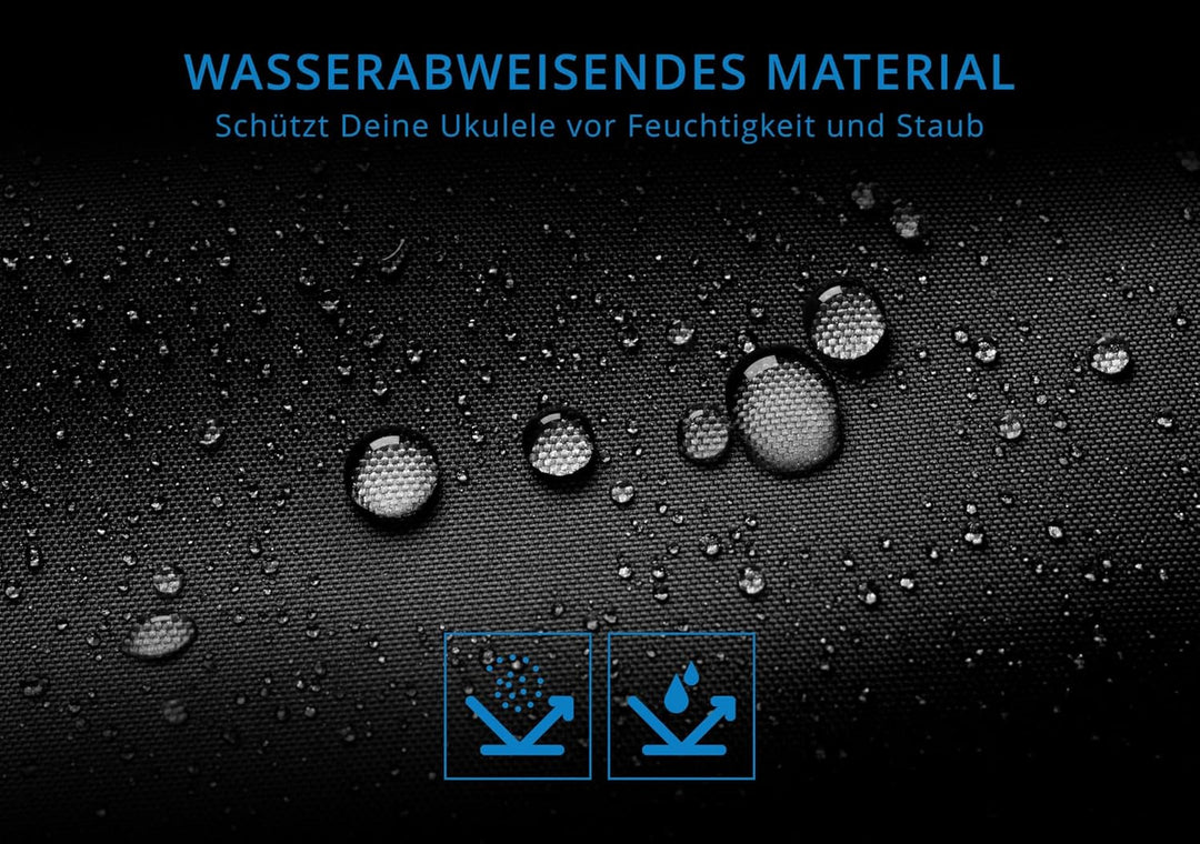 Rocktile Tasche für Sopran-Ukulele Schwarz - Gigbag für Sopran-Ukulele - Maximale Innenmasse (LxBxH)