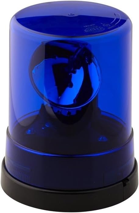 HELLA - Halogen-Rundumkennleuchte - KL 700 - 12V - blau - Anbau/geschraubt - Stecker: Flachstecker -